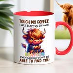 Personlig rolig grinig tecknad djur 11oz mugg med namn Tillbaka till skolan födelsedagspresent för familj vän