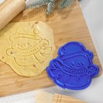 Personalized 3D Printed Snowman Elf Gingerbread Boy Girl Design Cookie Cutter Stamp with Name Christmas Housewarming Gift for Kids Family