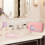 Personalized Fantasy Unicorn PU Leather Makeup Pouch Bag with Name Travel Accessory Birthday Anniversary Gift for Girls