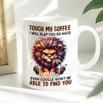 Personlig rolig grinig tecknad djur 11oz mugg med namn Tillbaka till skolan födelsedagspresent för familj vän