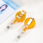 Personalisierte Glitter Santa Hut Rentier Lebkuchen Schneemann Badge Reel mit Namen Dankeschön Weihnachtsgeschenk für Krankenschwestern Ärzte medizini