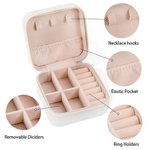 Boîte à bijoux portable personnalisée avec nom et prénom Cadeau d'anniversaire, de mariage, de fête de mariage pour les femmes et les filles