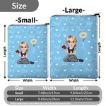 Funda protectora impermeable para libros con cremallera y bolsillo frontal Regalo de cumpleaños personalizado para ratones de biblioteca Amantes de los libros