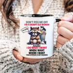 Personalisierte Don't Piss Me Off Kaffee Cartoon Tier 11oz Becher mit Namen Geburtstag Geschenk für Frauen