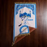 Personalized Luxury Kids Prayer Mat Prayer Beads with Name Ramadan Eid Islamic Gift for Boys Girls