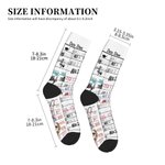 Personalizzato Biblioteca retrò Data di scadenza Cartoon Novità Calzini a metà polpaccio con nome Regalo di compleanno topo di biblioteca per donne ragazze