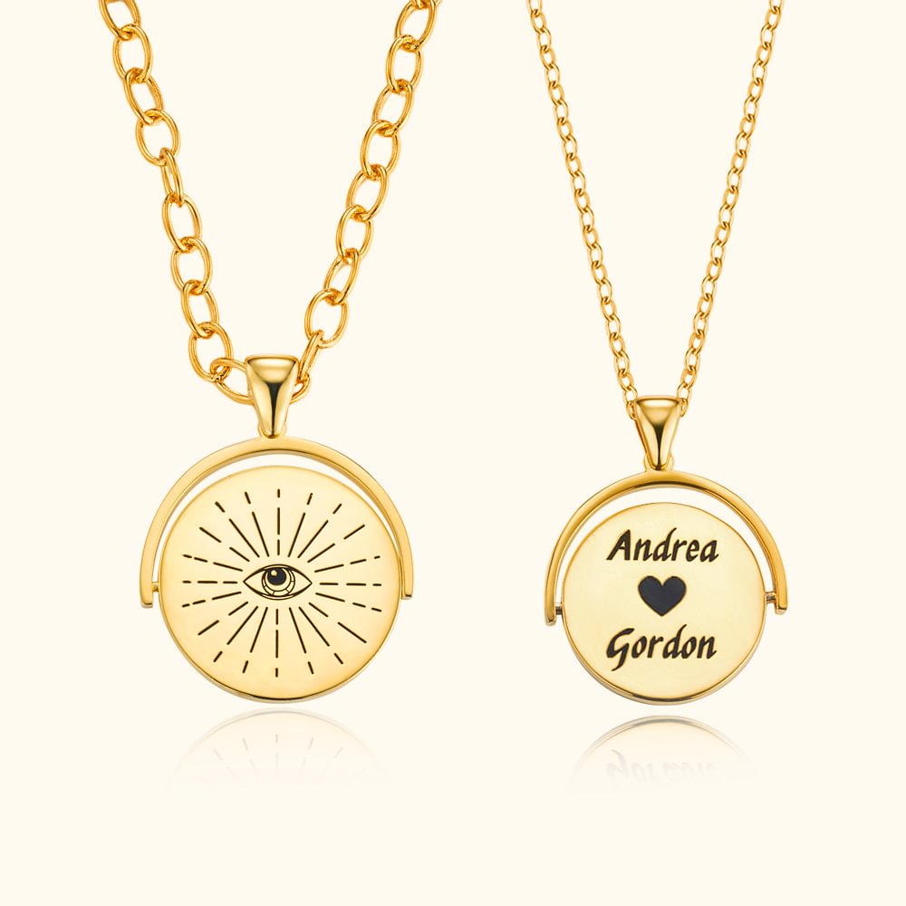 Collier de Fidget Personnalisé avec nom gravé pour l'Anxiété Cadeau d'Anniversaire pour les Femmes Amoureux de la Méditation