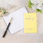 Journal de vœux portable Simplicité personnalisé avec nom et date Lot de 2 Cérémonie de mariage Cadeau de fiançailles pour couple de mariés