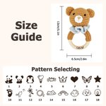 Personalized Baby-safe Cute Animal Rabbit Bear Crochet Baby Rattle with Engraved Name Baby Shower Gift for Newborn