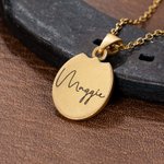Personalized Vintage Horseshoe Saddle Pendant Necklace with Engraved Name Country Jewellery Birthday Equestrian Gift for Horse Lover Women
