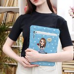 Funda protectora impermeable para libros con cremallera y bolsillo frontal Regalo de cumpleaños personalizado para ratones de biblioteca Amantes de los libros