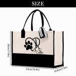 Gepersonaliseerde huisdier Salon schattige Paw Canvas tas met waterdichte voering reis accessoire verjaardagscadeau voor huisdier verzorger