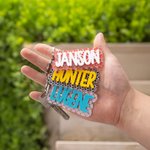 Porte-clés personnalisé en acrylique Multicolore Basket-ball Base-ball Volley-ball Porte-nom Cadeau de rentrée pour les amoureux du sport