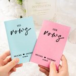 Journal de vœux portable Simplicité personnalisé avec nom et date Lot de 2 Cérémonie de mariage Cadeau de fiançailles pour couple de mariés