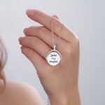 Personalized Evil Eye Heart Infinity Fidget Necklace with Engraved Name Dainty Spinner Anxiety Jewelry Birthday Gift for Women Meditation Lovers