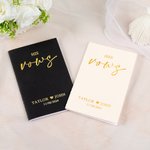 Journal de vœux portable Simplicité personnalisé avec nom et date Lot de 2 Cérémonie de mariage Cadeau de fiançailles pour couple de mariés