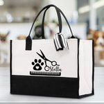 Gepersonaliseerde huisdier Salon schattige Paw Canvas tas met waterdichte voering reis accessoire verjaardagscadeau voor huisdier verzorger