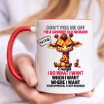 Personalisierte Don't Piss Me Off Kaffee Cartoon Tier 11oz Becher mit Namen Geburtstag Geschenk für Frauen