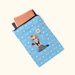 Funda protectora impermeable para libros con cremallera y bolsillo frontal Regalo de cumpleaños personalizado para ratones de biblioteca Amantes de los libros