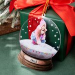 Personalized Snowglobe Design Christmas Ornament with Photo Christmas Tree Decor Gift for Family