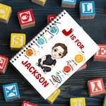 Personalisierte Cartoon-Charakter Bibel Affirmation A5 Spirale Notebook mit anfänglichen Namen und 120 linierten Seiten Geburtstag inspirierende Gesch