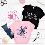 Personalizzato Pet Scissors Salon Felpa a girocollo con nome Regalo di compleanno per parrucchieri amanti della toelettatura degli animali domestici