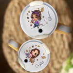 Moda personalizzata Football Girl Tumbler Name Tag Lid Topper per 20 oz a 40 oz Stanley Tumbler Accessorio Regalo di compleanno per lei