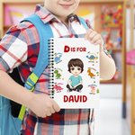 Personalisierte Cartoon-Charakter Bibel Affirmation A5 Spirale Notebook mit anfänglichen Namen und 120 linierten Seiten Geburtstag inspirierende Gesch