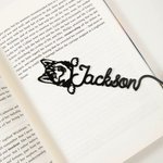 Personalized Cute Cat Dog Pet Face Bookmark with Name School Office Reading Stationary Supplies Birthday Gift for Pet Lover Bookworm