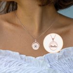 Personalized Evil Eye Heart Infinity Fidget Necklace with Engraved Name Dainty Spinner Anxiety Jewelry Birthday Gift for Women Meditation Lovers