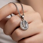 Personalized Vintage Horseshoe Saddle Pendant Necklace with Engraved Name Country Jewellery Birthday Equestrian Gift for Horse Lover Women