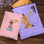 Funda protectora impermeable para libros con cremallera y bolsillo frontal Regalo de cumpleaños personalizado para ratones de biblioteca Amantes de los libros