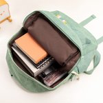 Zainetto personalizzato in velluto a coste con fiore intrecciato arcobaleno e nome ideale per asilo o scuola materna regalo per bambini