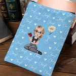 Funda protectora impermeable para libros con cremallera y bolsillo frontal Regalo de cumpleaños personalizado para ratones de biblioteca Amantes de los libros