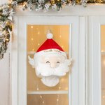 Personalised Smiling Confused Angry Santa Claus Square Paper Hanging Tissue Cover Kitchen Bath Party Decor Funny Christmas Gift for Family Friend