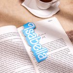 Personalized Colourful 2 Pcs Doodle Letters Magnetic Bookmark Clips with Name School Office Stationary Supplies Birthday Gift for Book Lover Bookworm