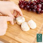 Personalized FSC Bamboo Charcuterie Cutting Board with Juice Groove Engraved Name Date Housewarming Wedding Gift for Couple