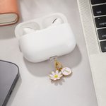 Personalized Cute Initial Daisy Heart Charm Anti-Dust Plug Cover Accessory for iPhone Micro USB Type C Mobile Phone Birthday Gift for Friend Family