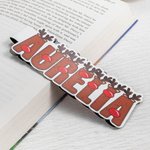 Personalisierte Schneemann Rentier Kritzelbuchstaben Magnetische Name Lesezeichen Clips 2er Set Geburtstag Weihnachten Geschenk für Leseratte Kinder