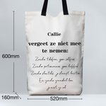 Gepersonaliseerde Vergeet Ze Niet Mee Te Nemen Herbruikbare Grote Canvas Boodschappentas Met Hengsels en Naam Verjaardagscadeau Voor Vrouwen