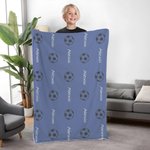 Personalizzato multicolore Cartoon Cute Cat Hockey Coperta morbida con nome Home Decor Regalo di compleanno per ragazzi ragazze