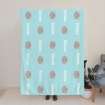 Personalizzato multicolore Cartoon Cute Cat Hockey Coperta morbida con nome Home Decor Regalo di compleanno per ragazzi ragazze