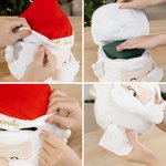 Personalised Smiling Confused Angry Santa Claus Square Paper Hanging Tissue Cover Kitchen Bath Party Decor Funny Christmas Gift for Family Friend