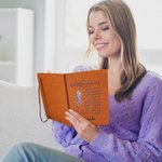 Personalized God Says I Am Affirmation A5 Vegan Leather Prayer Journal Notebook with Birth Flower and Name Date Baptism Birthday Gift for Women