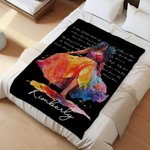 Personlig akvarell Curvy Girl Embrace Your Uniqueness Sotf Throw Blanket med namn Meningsfull födelsedagspresent för BBW Girl Women