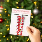 Personalisierte Schneemann Rentier Kritzelbuchstaben Magnetische Name Lesezeichen Clips 2er Set Geburtstag Weihnachten Geschenk für Leseratte Kinder