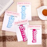 Personalized Colourful 2 Pcs Doodle Letters Magnetic Bookmark Clips with Name School Office Stationary Supplies Birthday Gift for Book Lover Bookworm