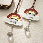 Personalized Rainbow Bridge Cat Dog Car Hanging Ornament with Name and Text Pet Memorial Loss Gift for Pet Lovers