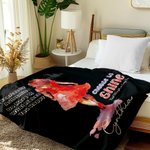 Personlig akvarell Curvy Girl Embrace Your Uniqueness Sotf Throw Blanket med namn Meningsfull födelsedagspresent för BBW Girl Women