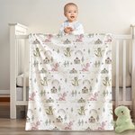 Coperta di sicurezza personalizzata per bambini con sfondo a puntini e ricamo nome Baby Shower Birthday Gift per bambini e bambine